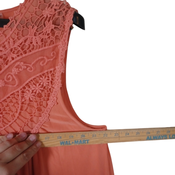 Olivia Women's Pullover Tank Top Orange Plus Sz 2X Boho Fairy Cottagecore Flowy - Picture 3 of 9